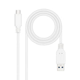 Nanocable Cable Usb 3.1 Gen2 10gbps 3a Usb-C/M-A/M - 1.5m - Blanco