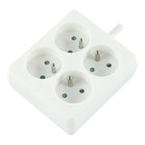 4-Way Power Strip: White -  16a - 1.5m Cable - Carre