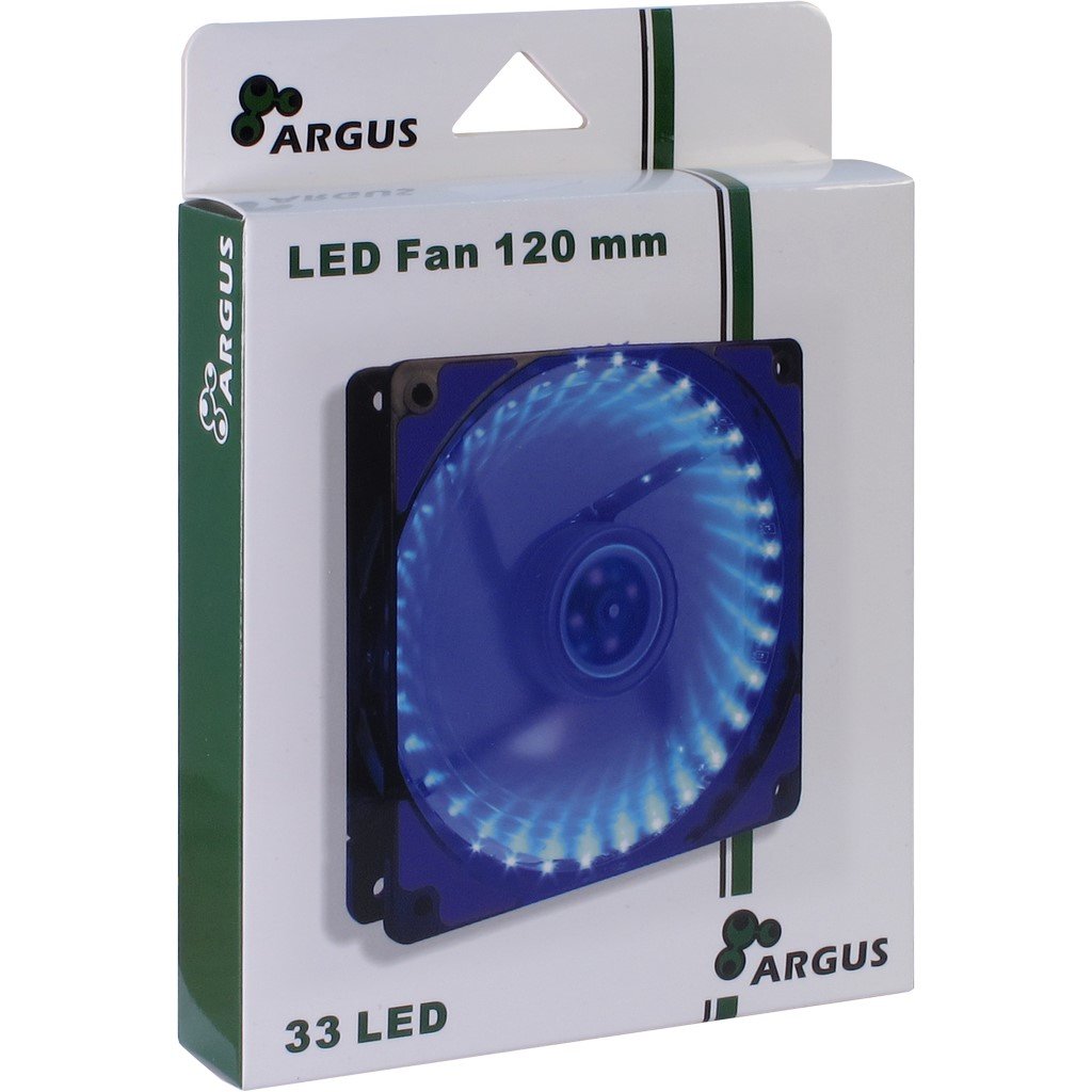 Inter-Tech L-12025 Carcasa Del Ordenador Ventilador 12 Cm Negro, Azul