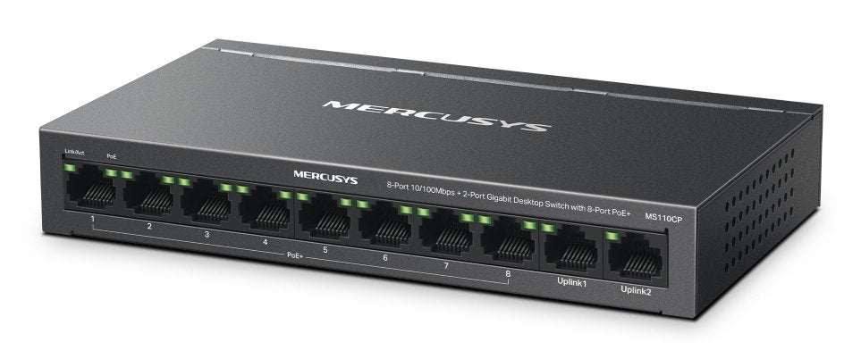 EAN 6957939003692 - Mercusys MS110CP switch Fast Ethernet (10/100) Energía sobre Ethernet (PoE) Negro imagen 2