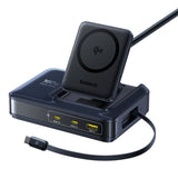 Baseus Nomos Nh21 4-In-1 Desktop Charging Station With Retractable    Cable 3c+U 160w Eu Cosmic Black