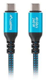 EAN 5901969441864 - Lanberg CA-CMCM-45CU-0020-BK cable USB 2 m USB C Negro, Azul imagen 2