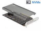 Pci Express X16 Karte Zu 4 X Intern Nvme M.2 Key M Mit Kühlkörper Und Lüfter - Bifurcation