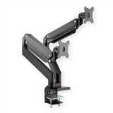 Roline Lcd-Doppelarm, Tischmontage, Gasfeder, Je 5 Gelenke, Bis 35 Zoll, Bis 2x 15 Kg
