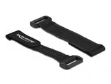 Delock Klett-Cablebinder Mit Schlaufe L 280 X B 38 Mm Schwarz 3 Stück