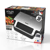 EAN 5905575903112 - Adler AD 3073 sandwichera 1400 W Negro, Plata imagen 12