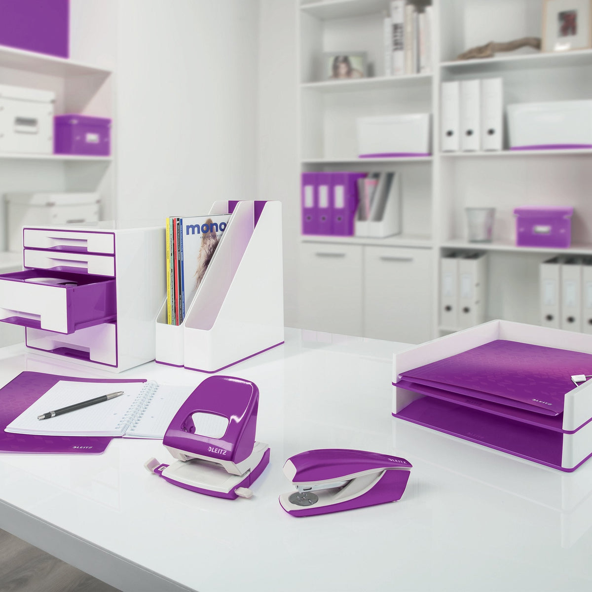 Leitz Grapadora Nexxt 5502 Wow Violeta-Metallic