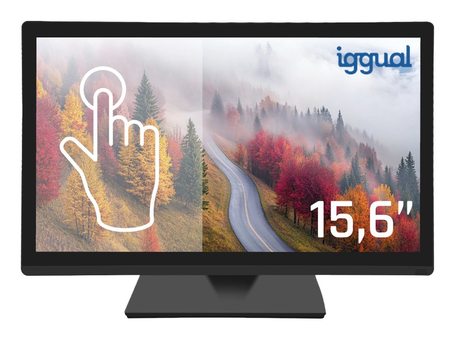 Iggual Monitor 15,6" Táctil Resistivo  16:9 Hd+