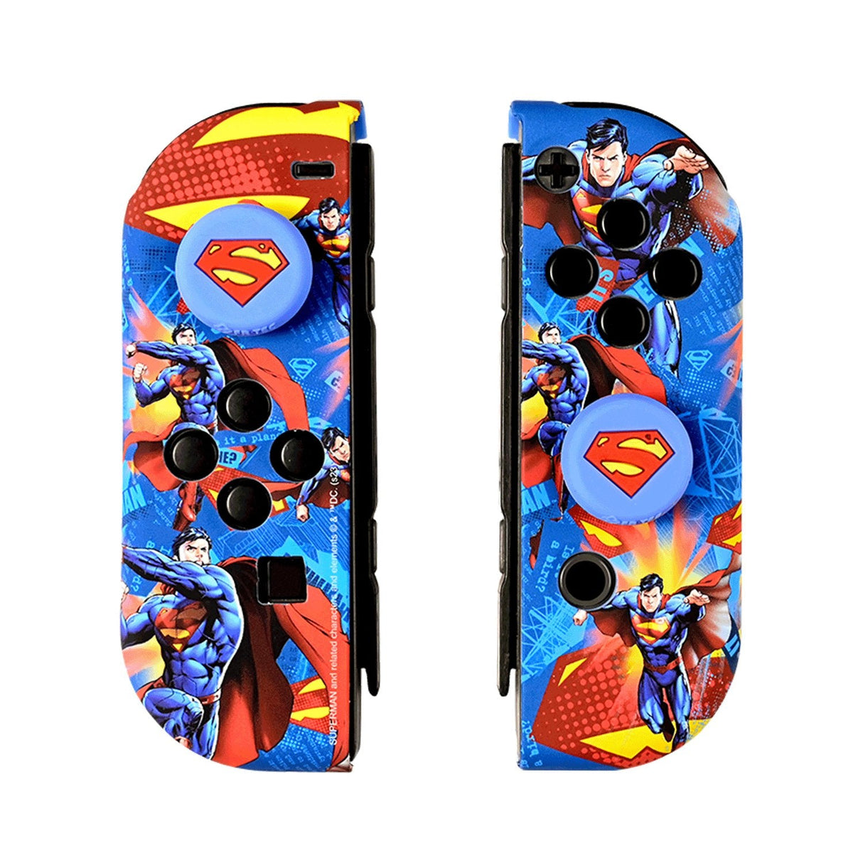 Fr-Tec Carcasas Duras Protectoras Para Joycons De Superman Para Nintendo Switch - Grips Con Relieve Del Logo De