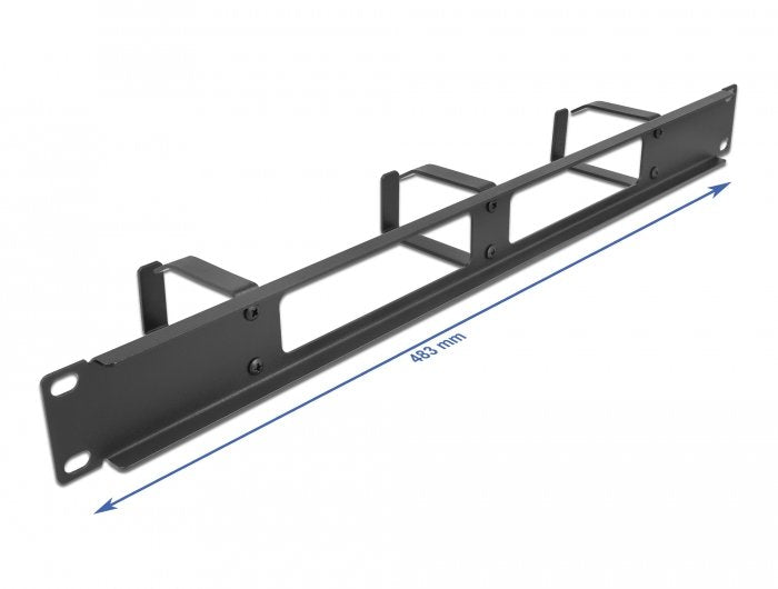 Delock 19? Cablemanagement Rangierpanel Mit 2 Öffnungen Und 3 Bügeln 1 He Schwarz