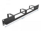 Delock 19? Cablemanagement Rangierpanel Mit 2 Öffnungen Und 3 Bügeln 1 He Schwarz