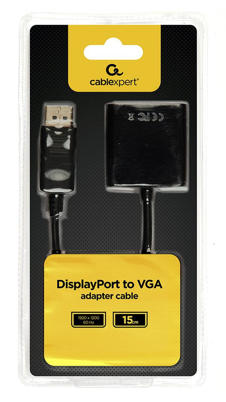 EAN 8716309100052 - Gembird AB-DPM-VGAF-02 adaptador de cable de vídeo VGA (D-Sub) DisplayPort Negro imagen 2