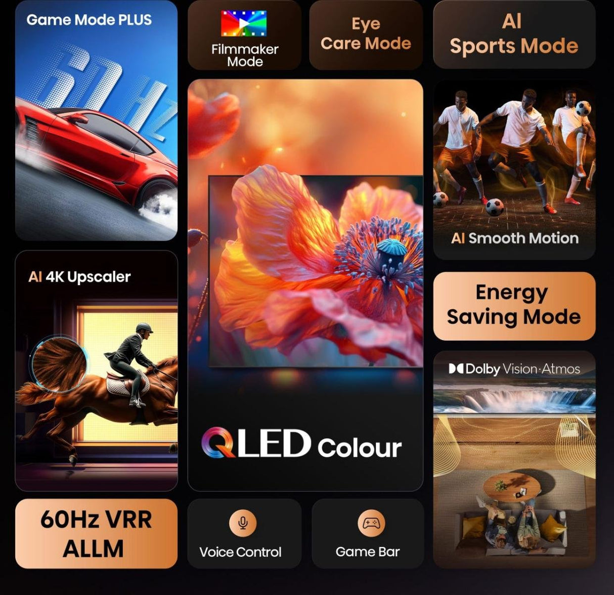 EAN 6942351418995 - Hisense 75E7Q 190,5 cm (75") 4K Ultra HD Smart TV Wifi Negro 385 cd / m² imagen 4
