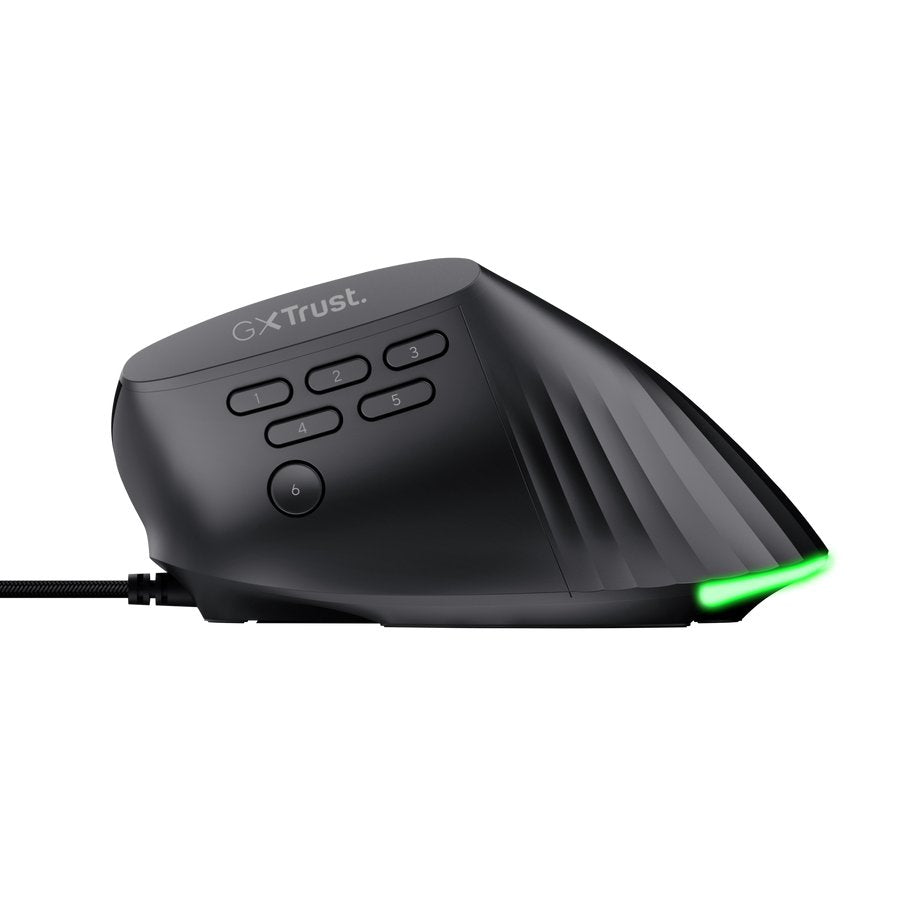 Ratón Vertical Gaming Inalámbrico Trust Gaming Gxt 145 Rexxa 26024 Hasta 12800 Dpi