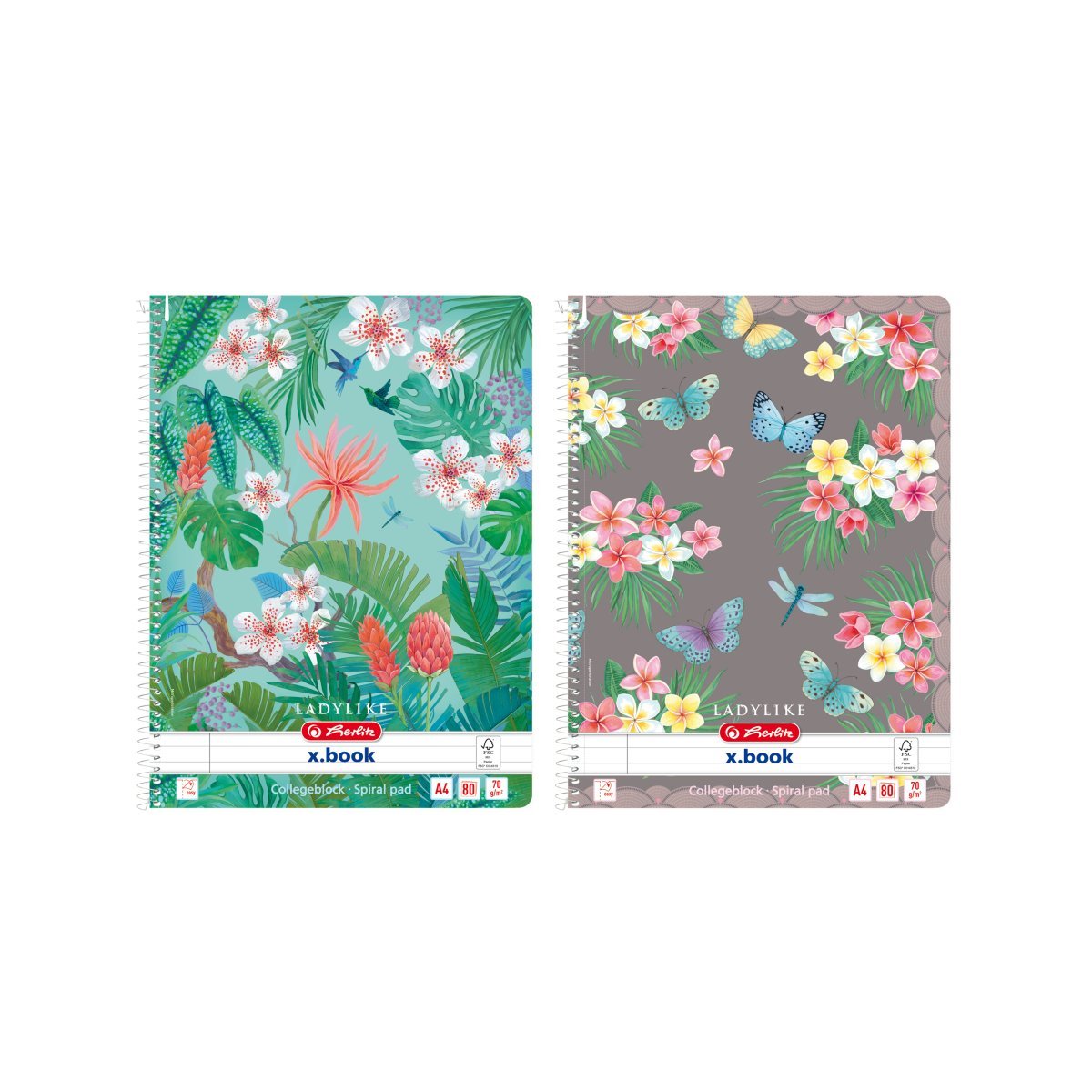 Herlitz 50044245 Cuaderno Y Block A4 80 Hojas Colores Surtidos