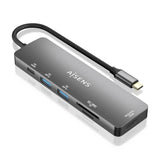 EAN 8436574709964 - AISENS ASUC-6P016-GR base para portátil y replicador de puertos Alámbrico USB 3.2 Gen 1 (3.1 Gen 1) Type- imagen 1