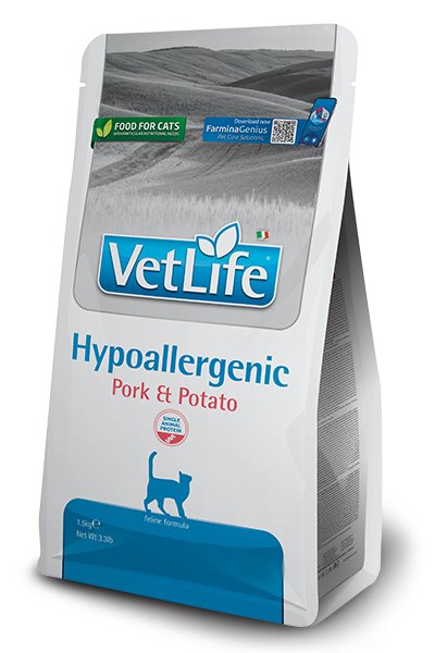 Pienso Farmina Vet Life Nat Cat Hypo Pork Potato Adult 1,5kg
