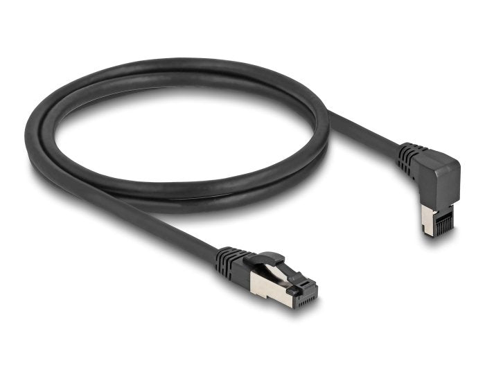 Delock Rj45 Cable De Red Cat.8.1 S/Ftp 90° Oben Angular / Gerade 5 M Negro