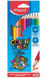 Maped Lápices De Colores Color´Peps Star C/ Certificado Fsc Surtidos En Estuche 12