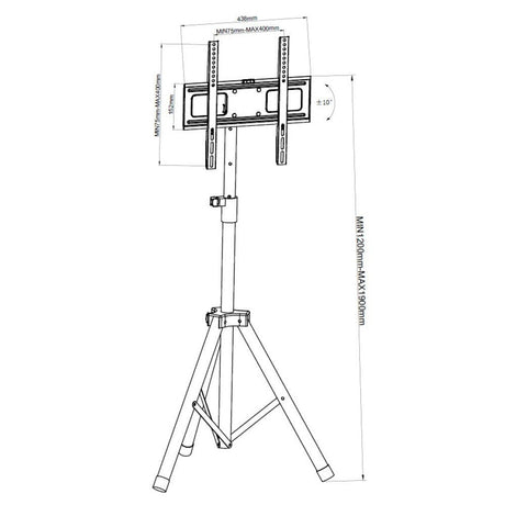 EAN 8051128108002 - Techly ICA-TR17T2 soporte para pantalla de señalización 152,4 cm (60") Negro imagen 3