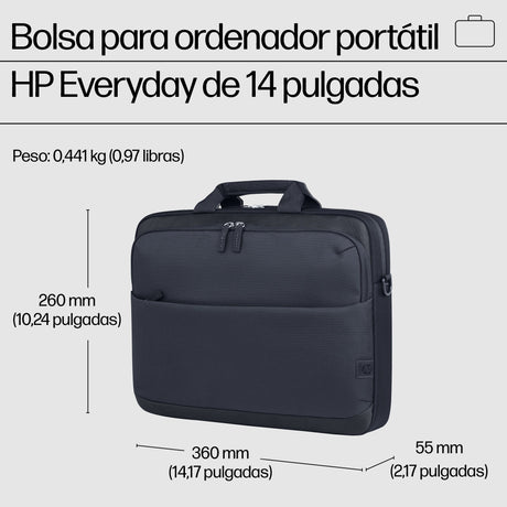 EAN 0198122601943 - HP Everyday 14 Odyssey Gray Laptop Bag 35,8 cm (14.1") Maletín Gris imagen 3