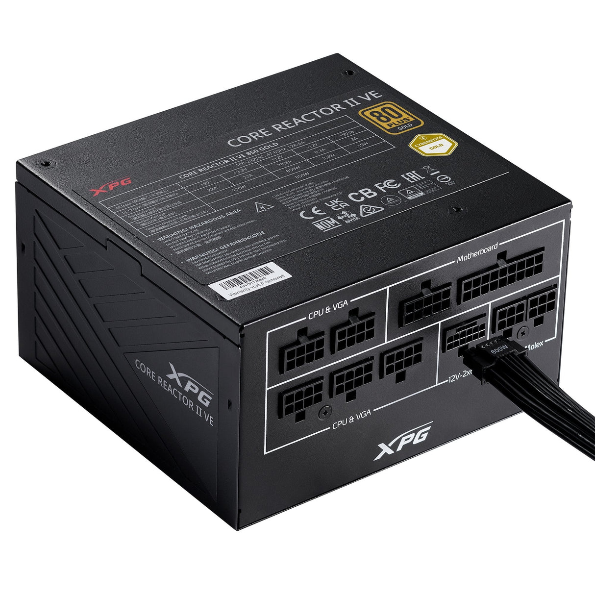 Fuente De Alimentación Xpg Corereactor Ii Ve 850w  24-Pin Atx Atx Negro