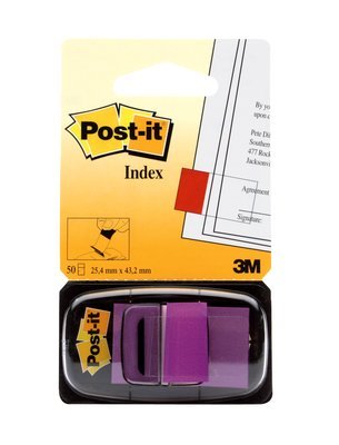 Marcador Index Post-It Mediano 3m Dispensador 50 Unidades Violeta