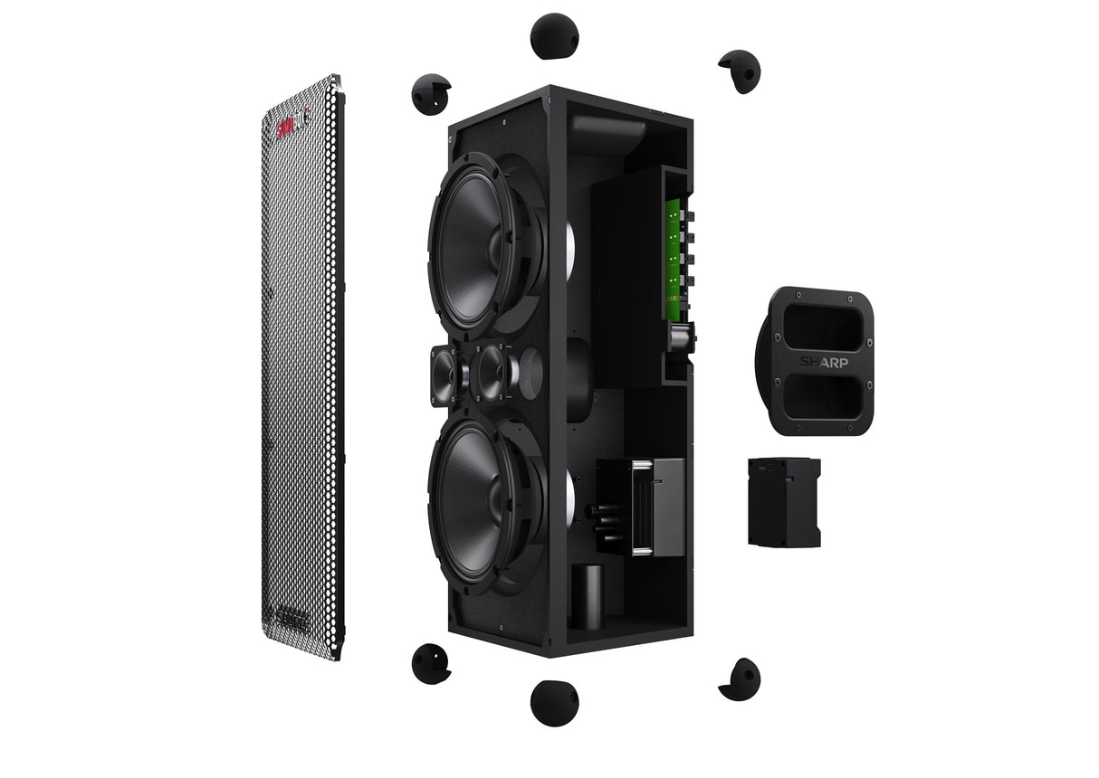 Sharp Cp-Ls100 Altavoz Portatil, 120w Rms / 105db, 10 Horas / 14.8v 5ah , 3 Canales Entrada/ Trs/Xlr (X 2)