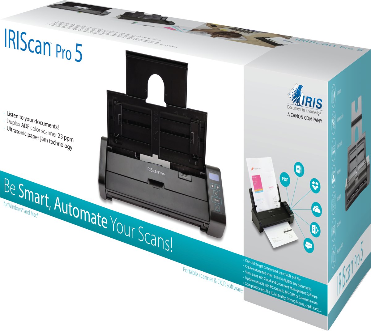 Escaner Iris Iriscan Pro 5 - 23ppm  Iriscan Pro 5, Cis, 23 Ppm, 27 - 413 G/M², 24-Bit, Twain/Wia, Usb 2.0