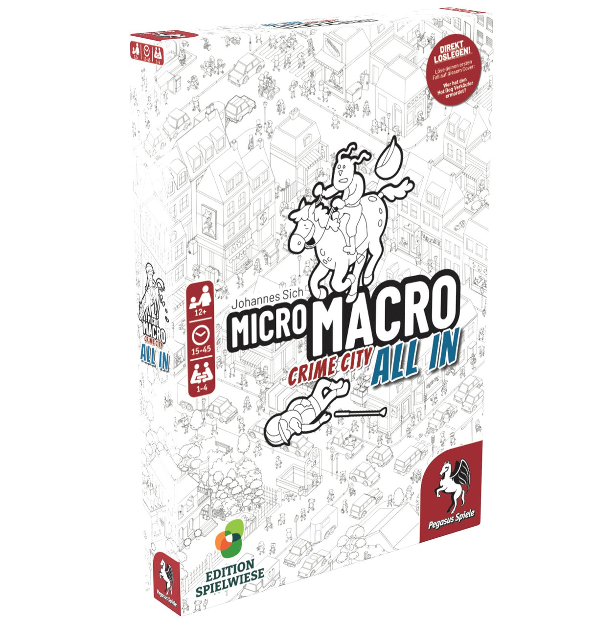 EAN 4250231734021 - Pegasus Spiele MicroMacro: Crime City 3 - All in MicroMacro: Crime City 3 – All In Juego de mesa Detectiv imagen 1