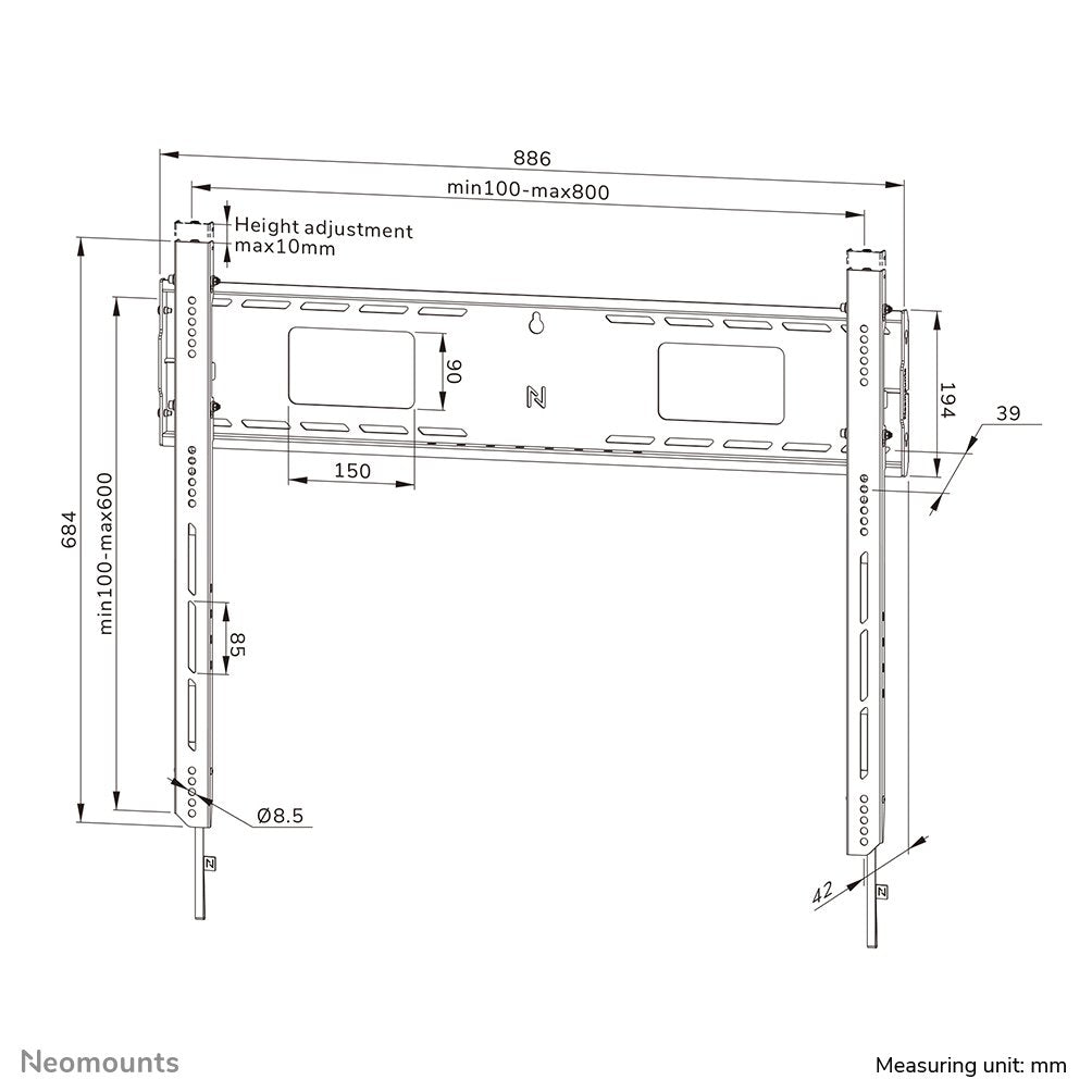 Soporte  Neomounts De Pared Para Televisor De Gran Peso