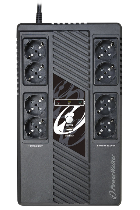 EAN 4260074982640 - PowerWalker VI 600 MS sistema de alimentación ininterrumpida (UPS) Línea interactiva 0,6 kVA 360 W 8 sali imagen 3