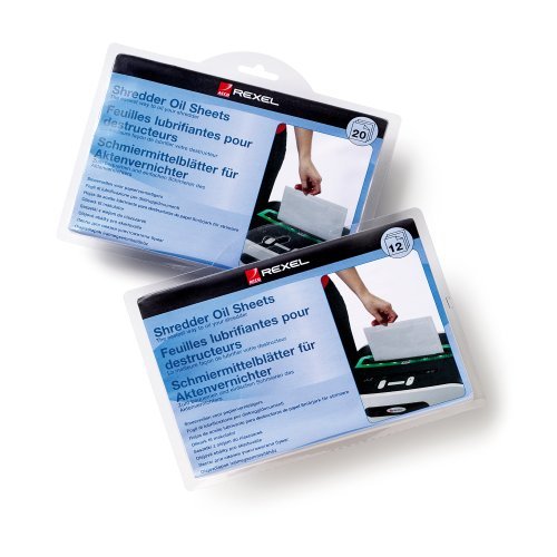 Rexel Pack De 20 Hojas Lubricantes Para Destructoras