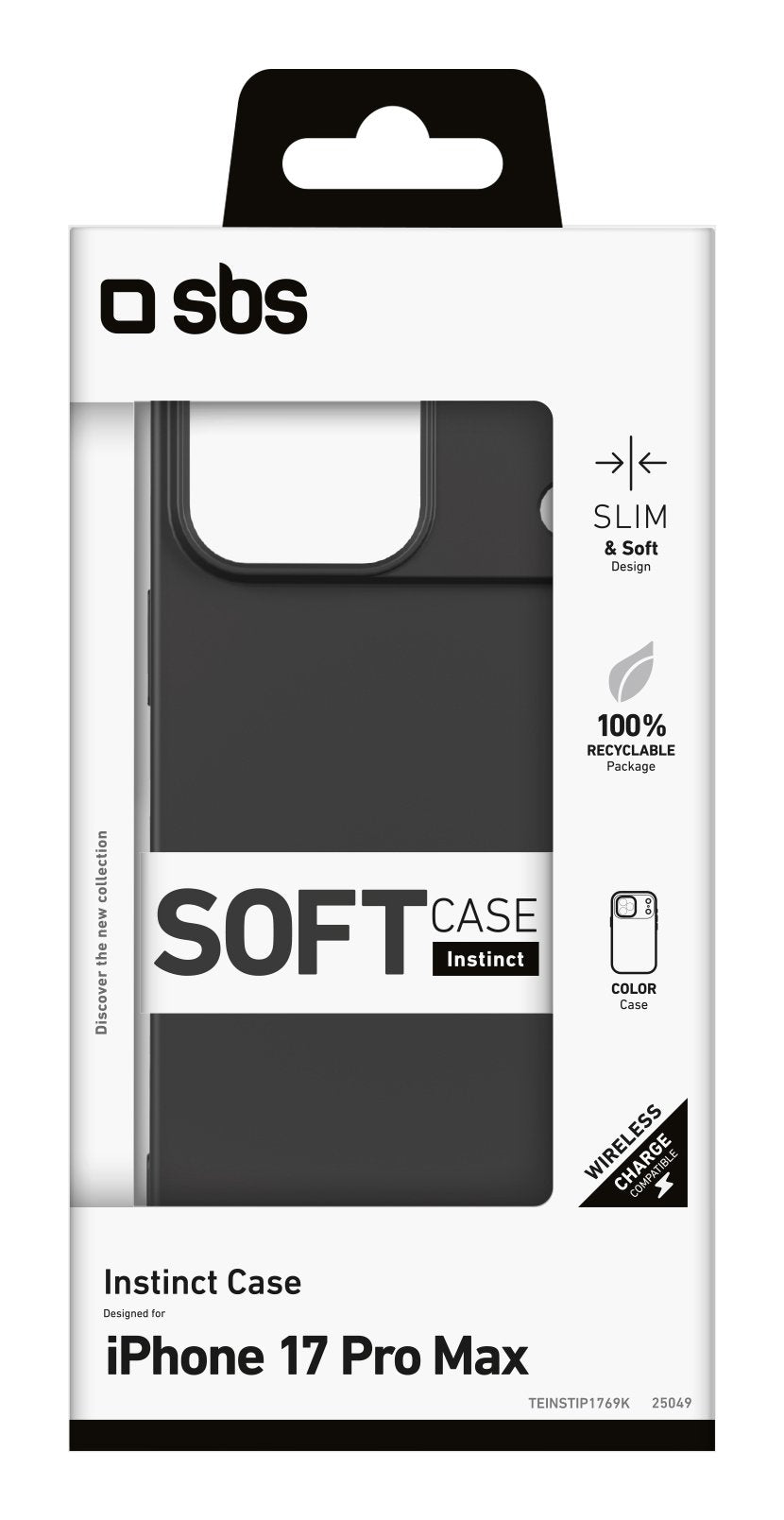 Sbs Instinct Cover Iphone 17 Pro Max Schwarz