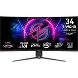 EAN 4711377342193 - MSI MPG 346CQRF X24 pantalla para PC 86,4 cm (34") 3440 x 1440 Pixeles UltraWide Quad HD Negro imagen 1