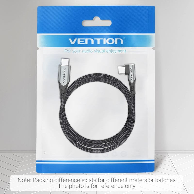 Usb 2.0 Usb-C Male Right Angle Cabl To Usb-C Male 5a Cable 2m Gray A