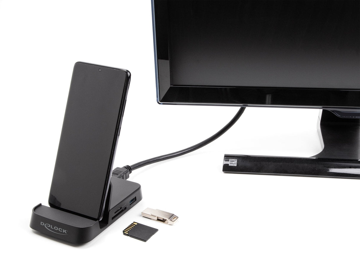 Delock Smartphone Dockingstation 4k Con Integrierter Halterung
