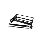 Startech.Com Juego Kit De Riel Din Ajustable Montable En Rack Armario Bastidor Con Rieles Top Hat Mini G Rails Juego De Rieles Para Rack Negro 2u 19" Para P/N: Rk12od2 Rk2537bkm Rk3236bkf Rk4236bkb Rk4242bk24 Rk4242bk30 Rk4od Rkqmcab12v2