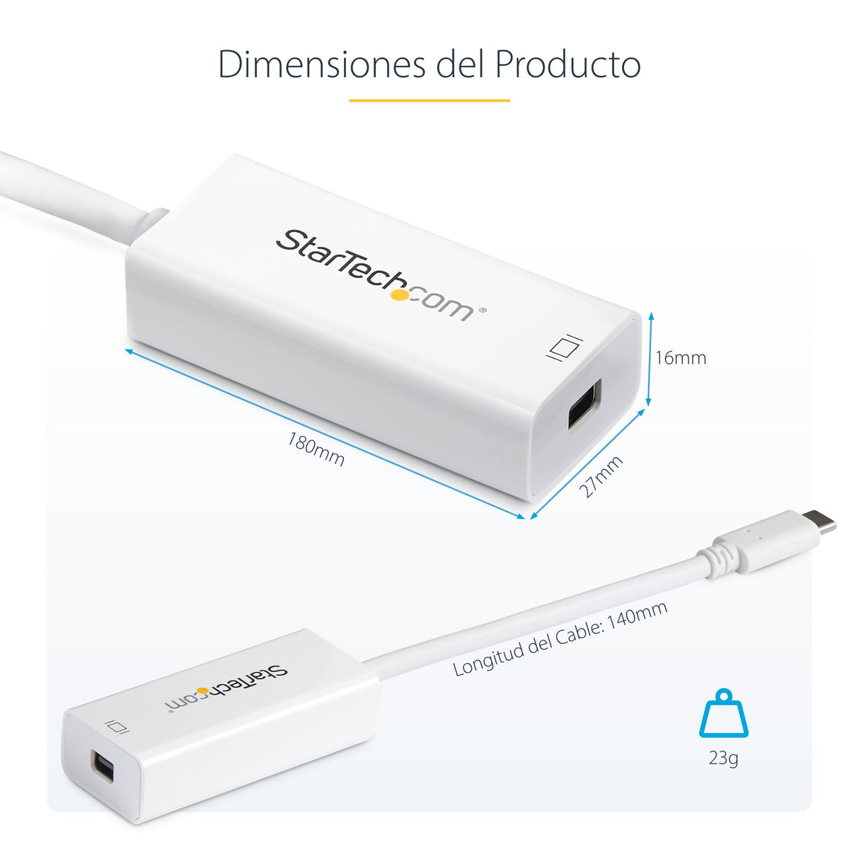 Startech Adaptador Usb-C A Mini Displayport Blanco