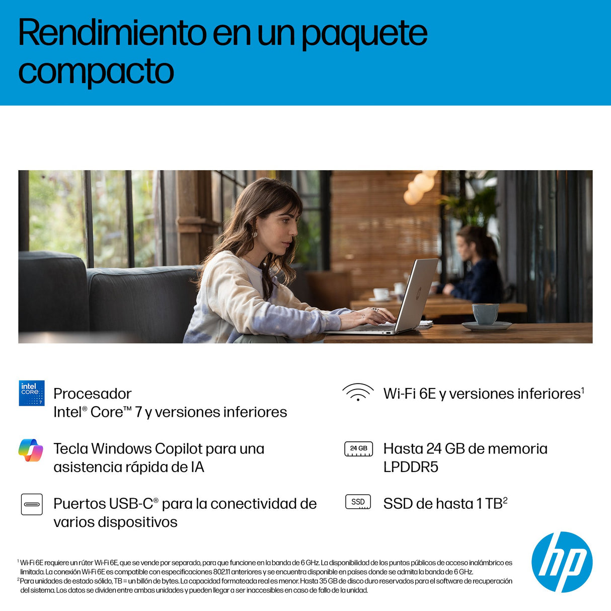 EAN 0199896062503 - HP OmniBook 5 Flip 2-in-1 14-fp0057ns Intel Core 7 150U Híbrido (2-en-1) 35,6 cm (14") Pantalla táctil 2K imagen 10