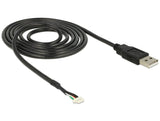 Delock 95987 Cable Usb 2.0 Para Módulos De Cámara V5 V51 De 5 Pines 1,5 M