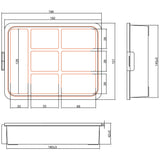 Inline® Small Components Box, 7 Compartments, 180x140x40mm, Orange