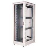 Roline 19-Zoll Netzwerkschrank Pro 42 He, 800x1000 Bxt Glastr Grau