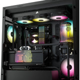 Caja Pc Corsair Icue 5000x Cristal Templado Negra