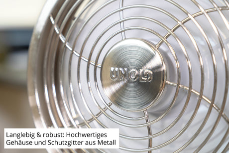 EAN 4011689867057 - Unold 86705 Akku-Tischventilator STEEL FLEX Cromo 14 cm imagen 11