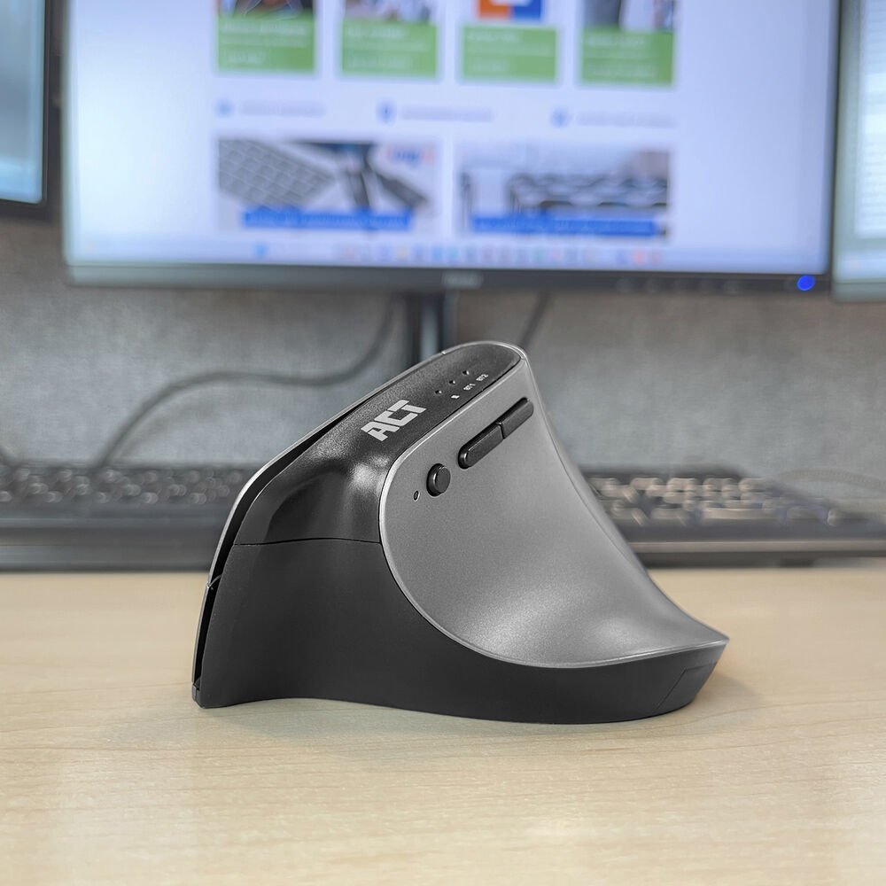 Ergonomic Bluetooth Mouse With Vertical Grip, Multi-Connection, 2400 Dpi