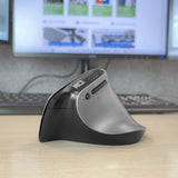 Ergonomic Bluetooth Mouse With Vertical Grip, Multi-Connection, 2400 Dpi