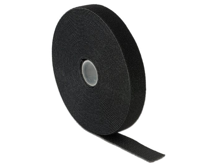 Delock 18716 Cinta De Gancho Y Bucle En Rollo La 10 M X An 20 Mm Negra