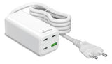 Mediarange Cargador 100w 4-Port 1x Usb-A 3x Usb-C Gan, Blanco