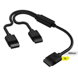 Corsair Icue Link Cable Y, 600 Mm, Recto, Negro, 1 Pieza Cl-9011124-Ww